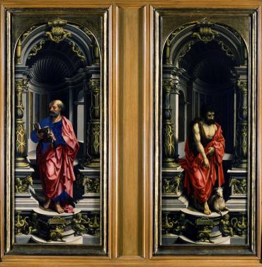 Wing from the So-Called Salamanca Triptych   Left wing: Saint John the Baptist; verso: Angel Annunciate