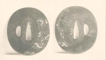 Sword Guard (Tsuba):  Seven Worthies (Sages) of the Bamboo Grove
