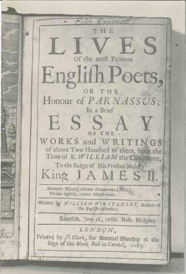 The Lives of the Most Famous English Poets