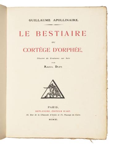 Le Bestiaire, ou Cortège d'Orphée