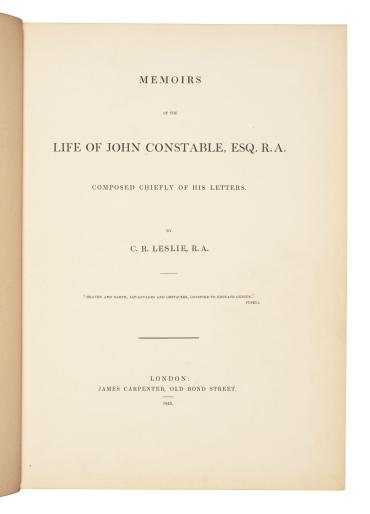 Memories of the Life of John Constable, Esq. R.A., composed chiefly of his letters