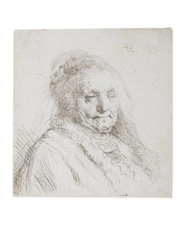 Artist’s Mother, Head and Bust: Three Quarters Right (The) (H.1 II/II, B.354)