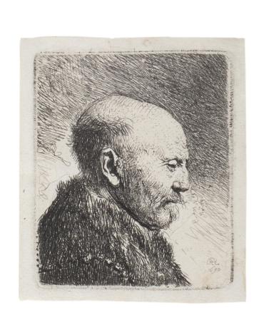 Bald Man in Profile, right  (H.23 III/III, B. 292)