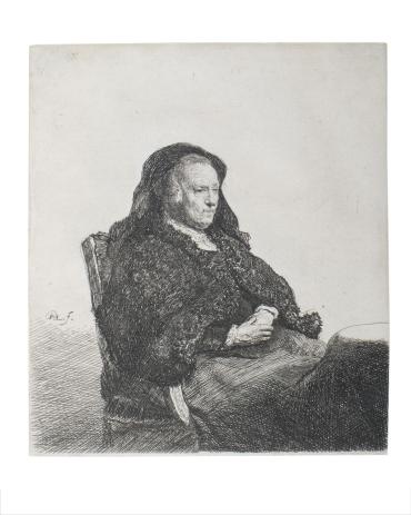 Artist’s Mother Seated at a Table (The) (H.52 II/IV, B. 343 II/III)
