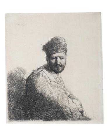 Bearded Man in a Furred Oriental Cap and Robe: the artist’s father (H.53, III/III; B.263 III/III)