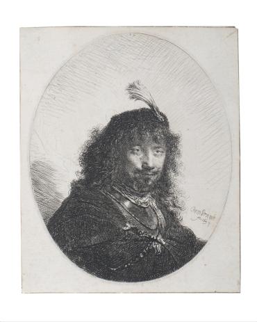 Rembrandt with Plumed Cap (H. 110, III/III B. 23 III/III)