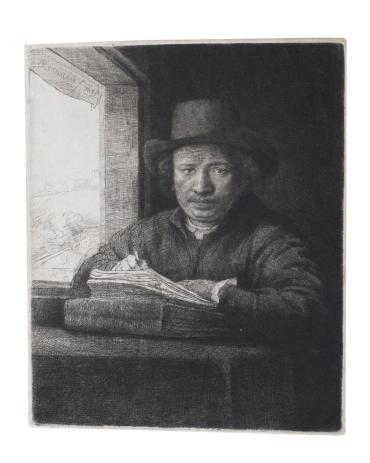 Rembrandt Drawing at a Window [H.229 V/V (?), B. 22 V/V (?)]