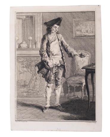 Commissionnaire Apportant une Lettre (Messenger Delivering a Letter, after Augustin de Saint-Aubin)