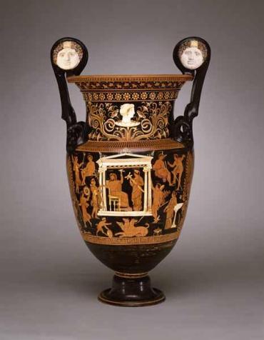 Volute Krater (Mixing Vessel) with Dionysus Visiting Hades and Persephone