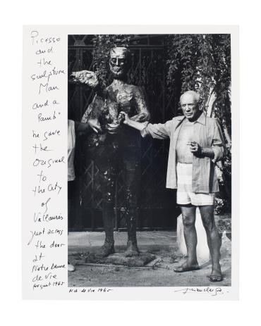 Picasso and the Sculpture Man holding a Lamb, Notre Dame de Vie  (Picasso et l’Homme au Mouton, Notre Dame de Vie)
