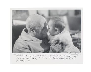 Picasso and His God-daughter, Olivia Clergue, Notre Dame de Vie  (Picasso et sa filleule Olivia Clergue, Notre Dame de Vie)