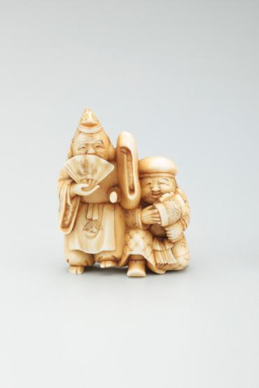 Netsuke: Ebisu and Daikoku