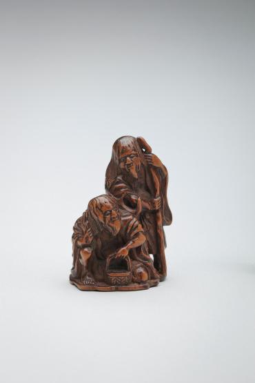 Netsuke:  two Sennin