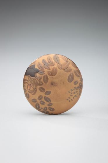 Netsuke:  two autumn flowers