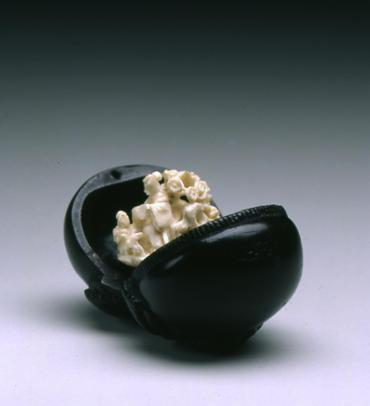 Netsuke: Persimmon with Concealed Figure of Benten