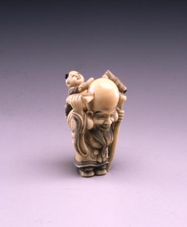 Netsuke: Fukurokuju and a Chinese Boy