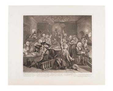 Gambling House, Plate VI from The Rake's Progress