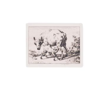 La Brébis et les deux agneaux (The Ewe and Two Lambs), after Adrien Van de Velde (D-W 8 II/II - S 3 - W 62 - B. page 34)