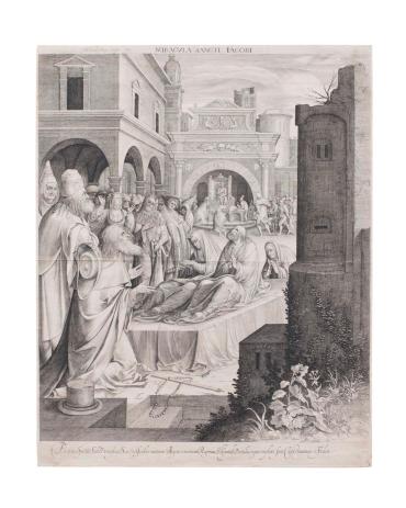 St. Jacob the Elder Raising a King and Queen of Spain, after Lucas van Leyden