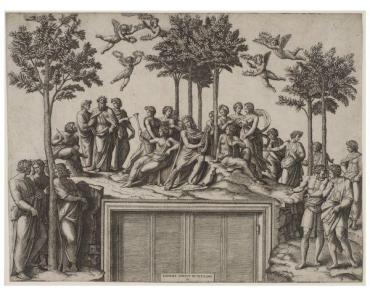 Apollo on Parnassus Surrounded by the Muses and Poets