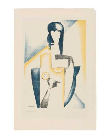 Half-length Female Figure, from: New European Graphics, Portfolio IV: Italian and Russian Artists