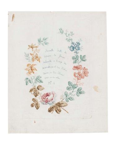 Frontispiece for Nouvelle Suite de Cahiers de fleurs Naturelle (after Jean Pillement)