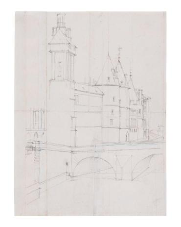 Study for La Tour de l'Horloge (The Clock Tower, Paris)  (LD28)