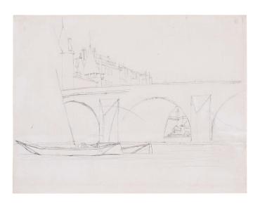 Study for l’Arche du Pont Notre Dame (An Arch of the Notre-Dame Bridge, Paris) (LD25)