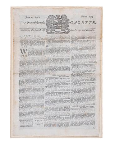 Copy of Pennsylvania Gazette