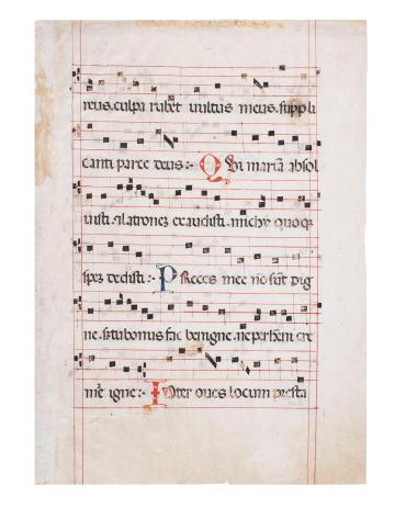 Four-line music Manuscript