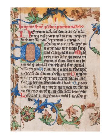 Book of Hours- Part of a leaf