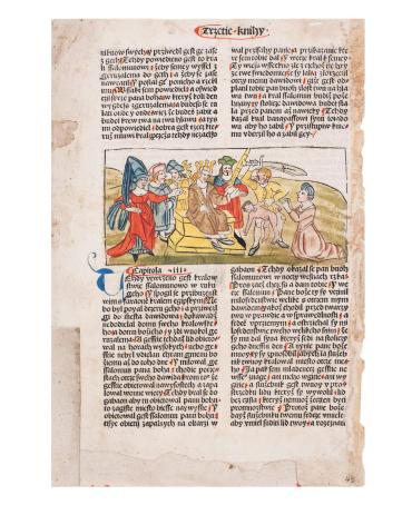 Leaf from Biblia Bohemica