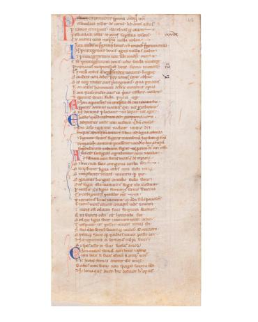Leaf from an Aurora (versified parasphrase of Bible by Petrus de Riga (d. 1209) and aegidius of Paris), No. 7