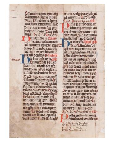 Vellum leaf from a Medieval Manuscript (Missale Herbipolense), No. 22
