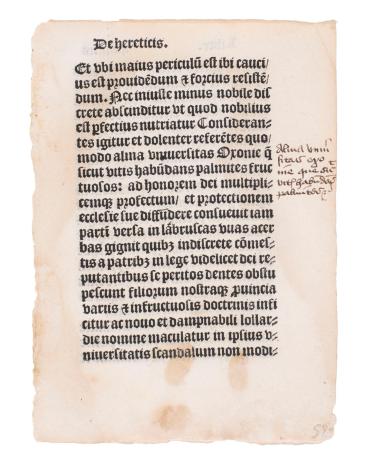 Leaf from Constitutiones