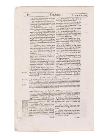 Printed leaf from a Fulke’s New Testament (second edition)