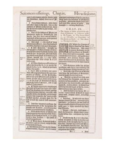 leaf from King James  bible
