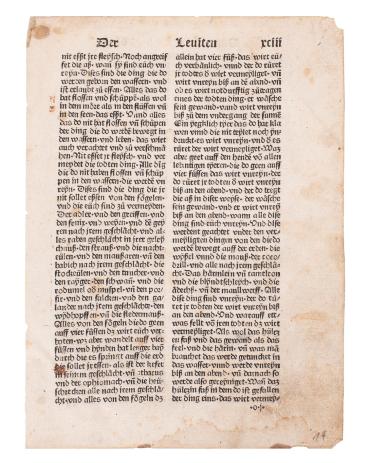 Page from Biblia, Deutsch (Hain 3140)