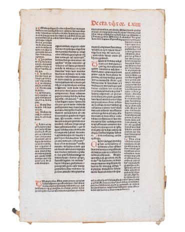 Leaf from Decretales