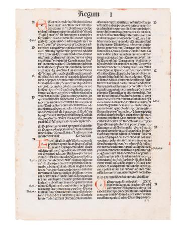 Printed leaf from Biblia Latina