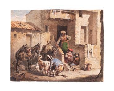 A Street Scene in Rome (Quatro Fontane)