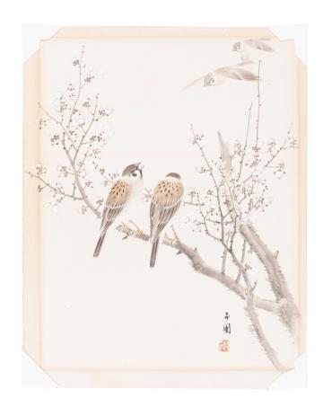 Four Birds, Two on a Plum Tree