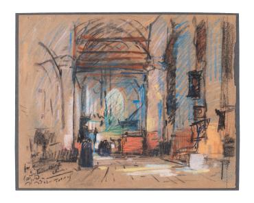 Sketch for Interior of Dutch Church