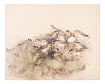Bevy of Birds and Leaves