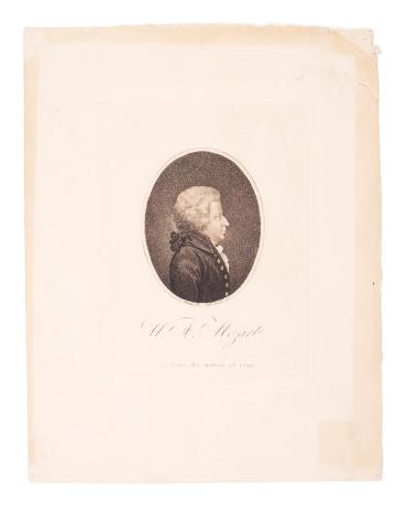 Portrait of Wolfgang A. Mozart (after Leonhard Posch 1750 - 1831)