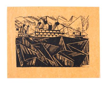 Kriegsflotte I (Warfleet I), from: Twelve Woodcuts