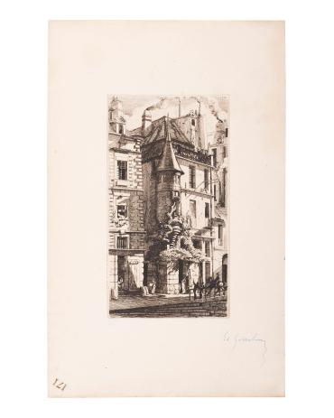Tourelle de la Rue de la Tixeranderie, Paris. (after Charles Meryon)