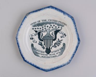 Octagonal Plate: Arms of the United States