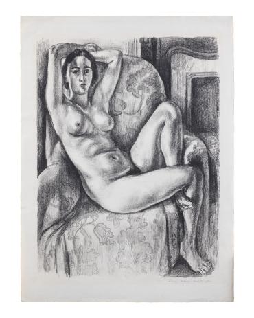 Seated Nude with Arms Raised (Nue a la cheminee)