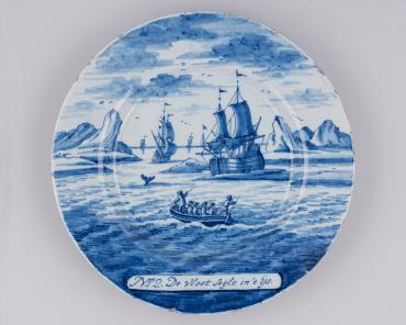 Plate with Scenes of a Whaling Expedition